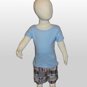 Nautica Shorts 12M and Pipsqueaks Light Blue Top L